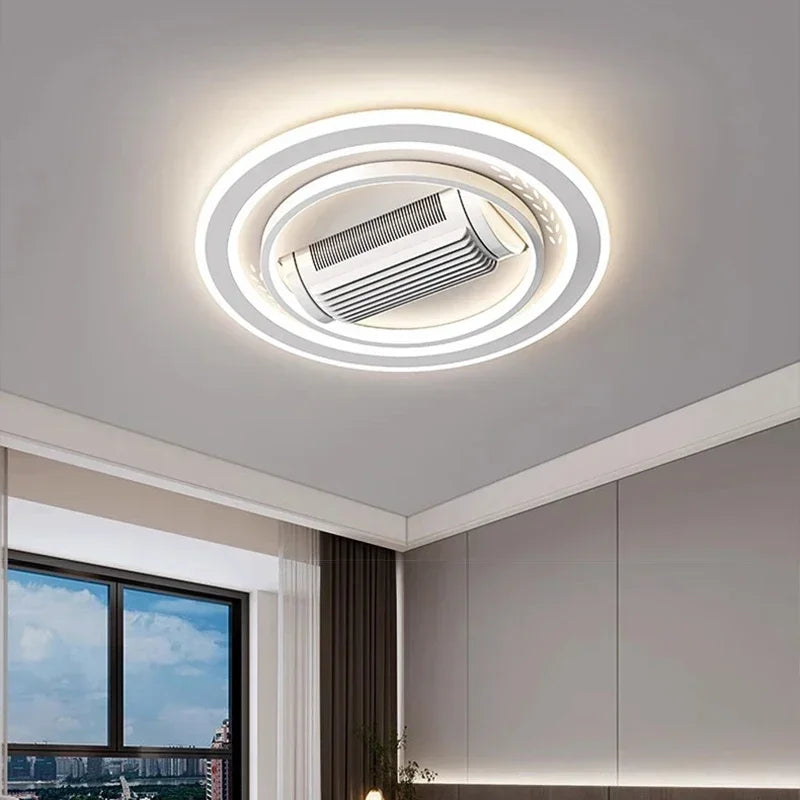 Modern Invisible Bladeless Ceiling Fan Light with Remote Control