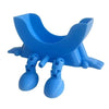 Blue 3D sponge holder with a hanging design for the kitchen sink