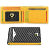 Slim RFID Blocking Leather Card Holder Wallet with Geometric Pattern