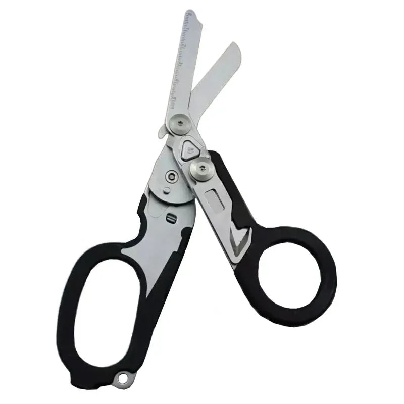 6-in-1 Foldable Emergency Rescue Scissors with Safety Hammer