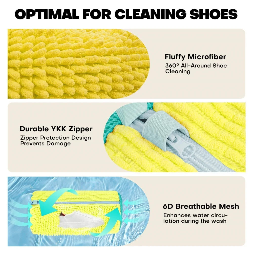 Reusable Shoe Cleaning Bags for Washer and Dryer