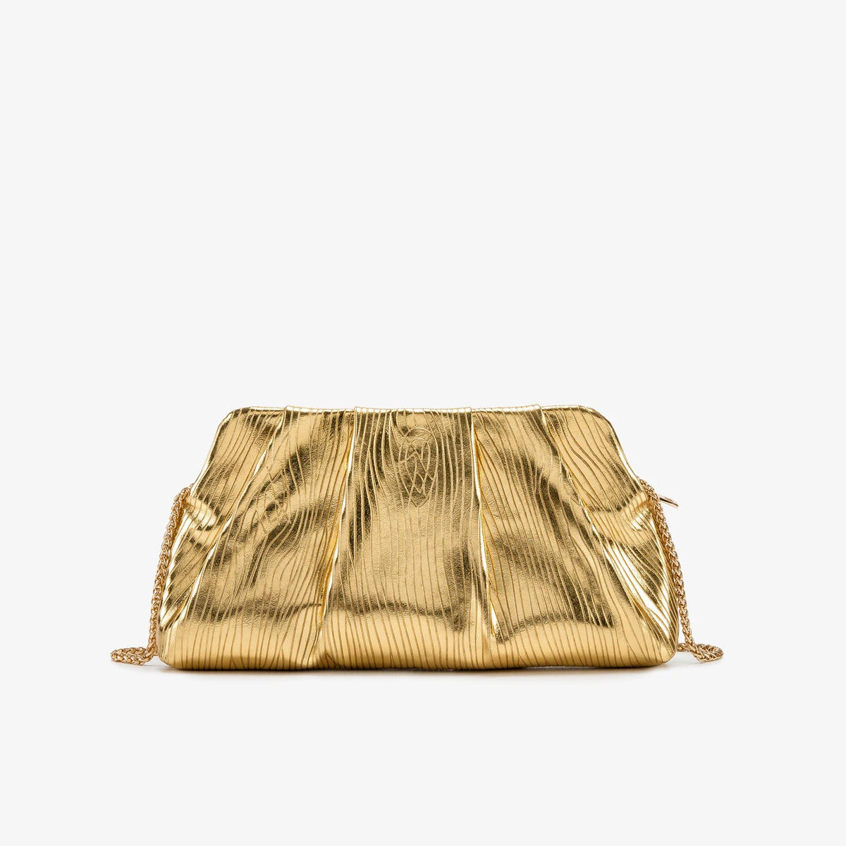 Elegant Chain Shoulder Bag with Crystal Accents