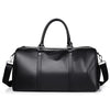 Retro PU Leather Weekender Duffel Bag with Adjustable Shoulder Strap