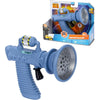 A blue Minions Despicable Me Mini Fart Blaster toy gun and its packaging box.