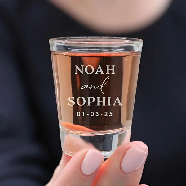 Personalisierte 45ml Hochzeits-Schussgläser