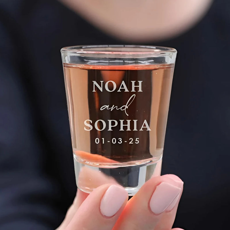 Personalized 45ml Wedding Shot Glasses