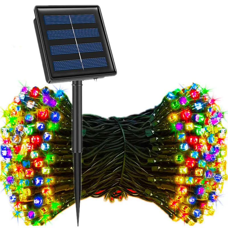 Solar-Powered Garden String Lights with 8 Lighting Modes