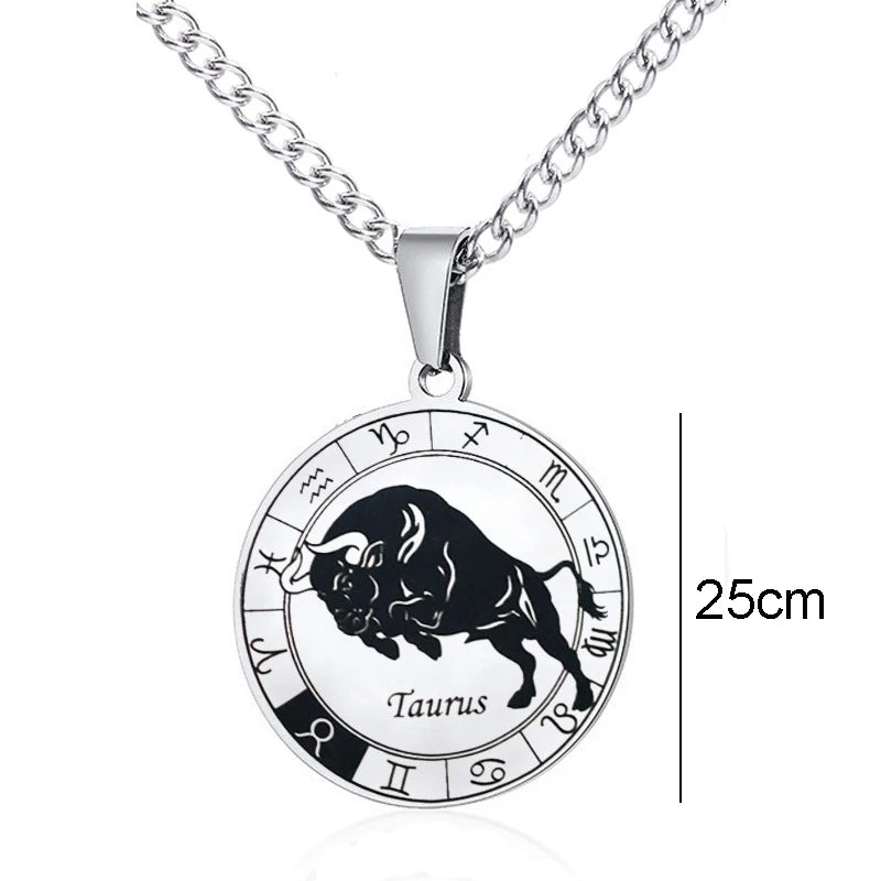 Collier Constellation du Zodiaque en Acier Inoxydable