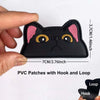 Funny Cat Face PVC Morale Patch with Hook-and-Loop Backing