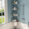 4-Tier Corner Shower Caddy with Adjustable Tension Pole