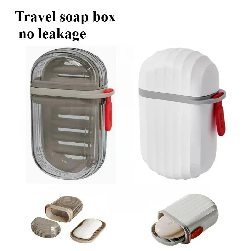 Travel Soap Box with Drainable Lid for Camping and Bathroom Use