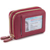 PU Leather Women's Multi-Slot Zipper Wallet Card Holder