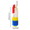 A 5-in-1 spiked fidget roller featuring red, white, and blue segments for stress relief.