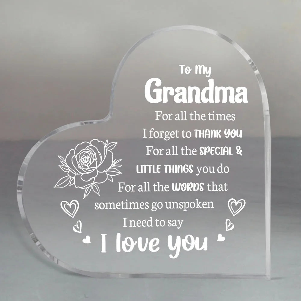 "I Love You Mom" Acrylic Keepsake for Mother's Day