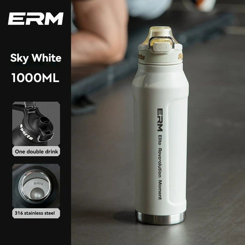 Double-Wall Insulated Stainless Steel Water Bottle with Handle