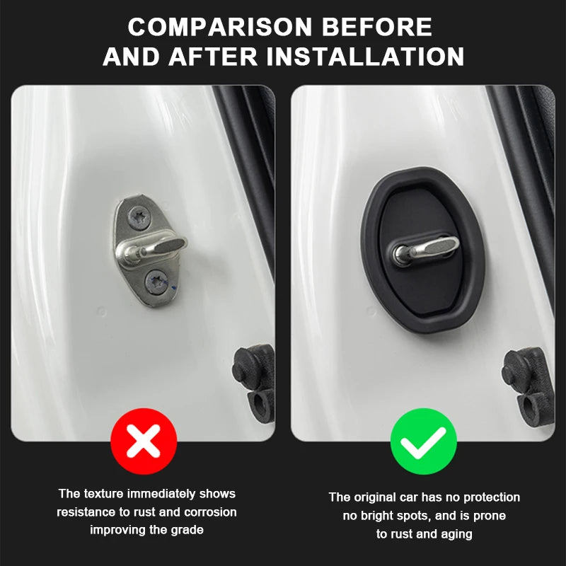 Silicone Car Door Lock Protector Covers (Set of 4)