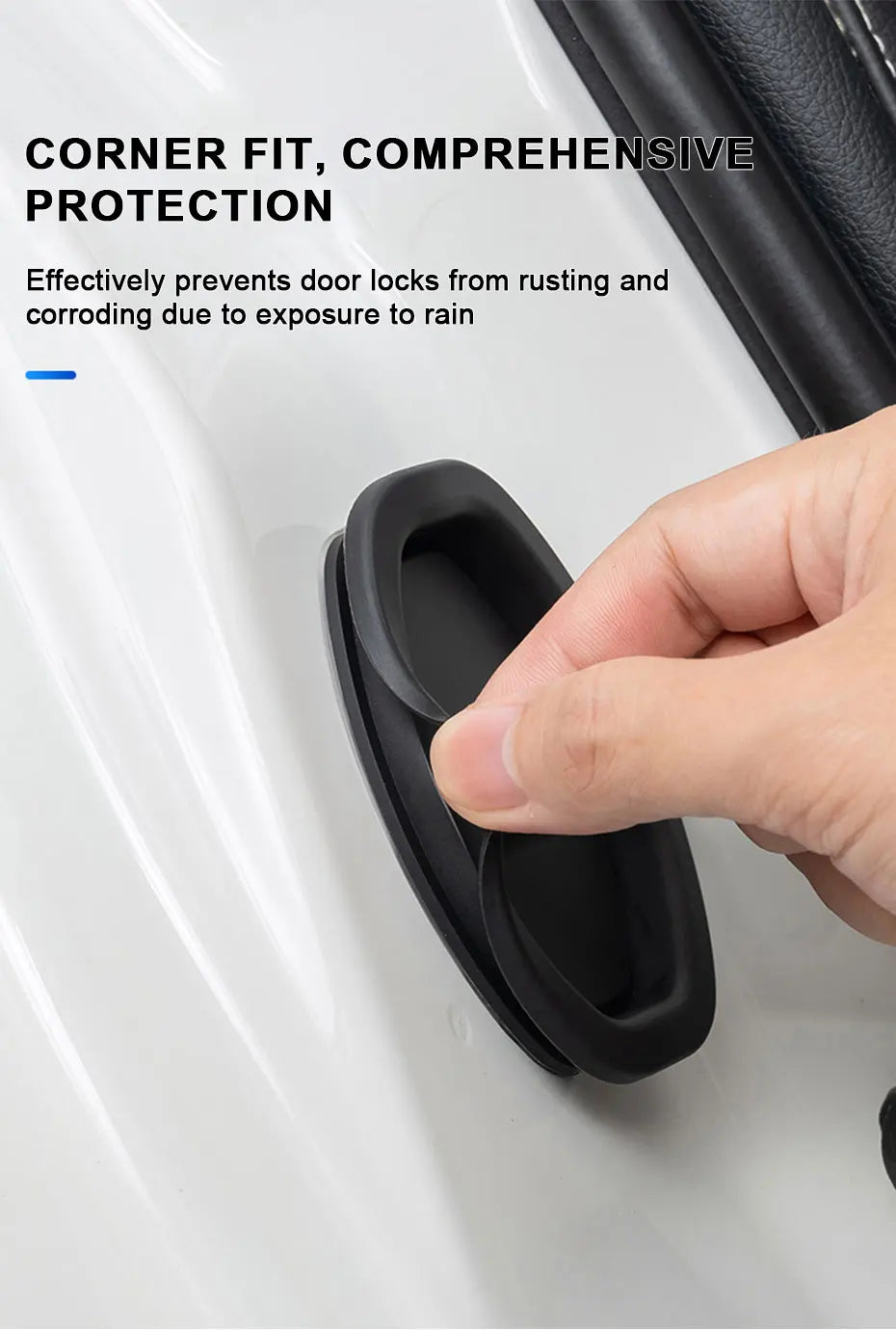 Silicone Car Door Lock Protector Covers (Set of 4)