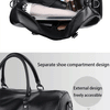 Retro PU Leather Weekender Duffel Bag with Adjustable Shoulder Strap