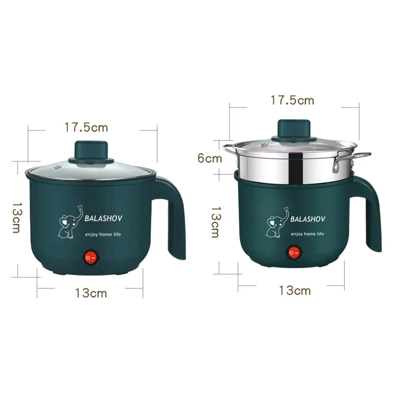 Compact 1.8L Electric Rice Cooker & Hot Pot