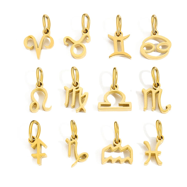 Stainless Steel Zodiac Constellation Pendant