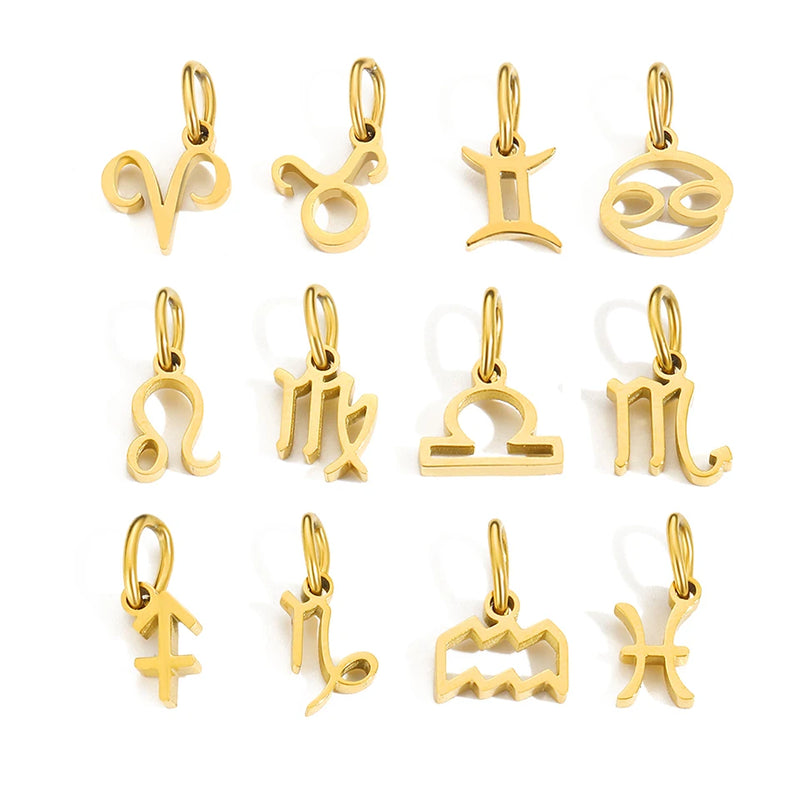 Stainless Steel Zodiac Constellation Pendant