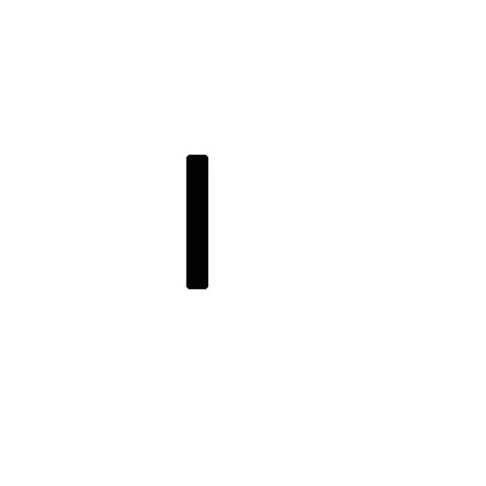 A black vertical bar or line.
