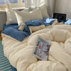 4-Piece Cotton Bedding Set with Duvet Cover, Flat Sheet, and Pillowcases