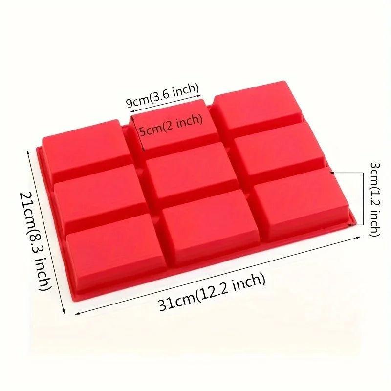 Molde de silicona para mini panes de 9 cavidades