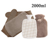 Cozy Plush Hot Water Bottle with Soft Cover – Reusable Hand Warmer & Pain Relief