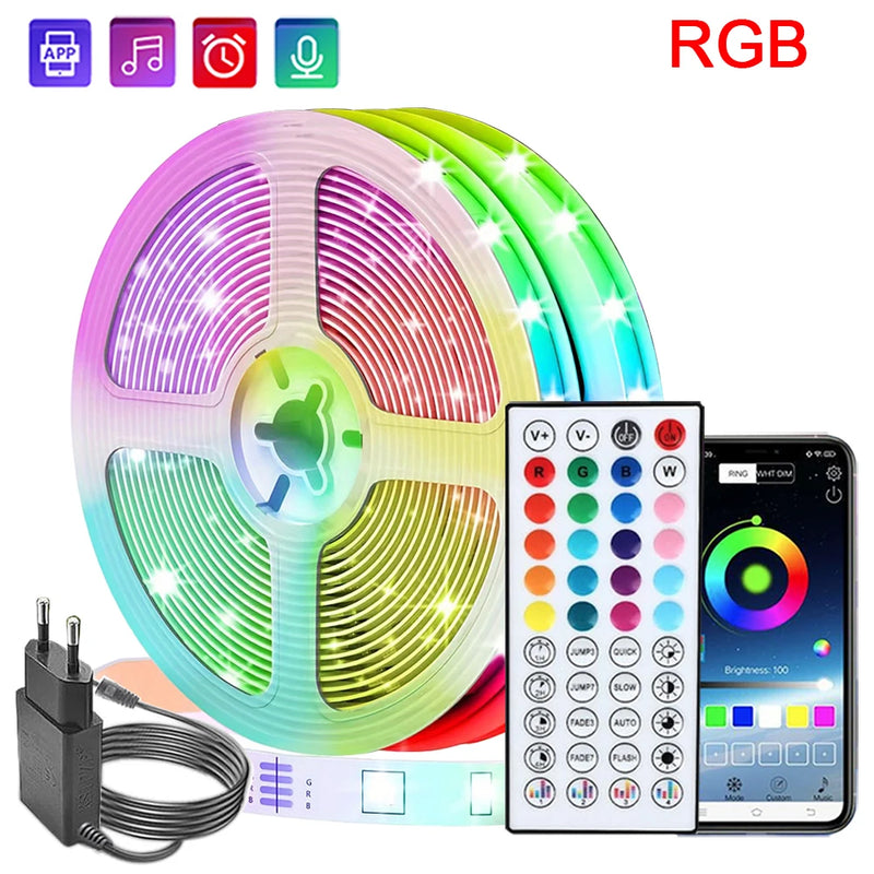 Music-Sync RGB LED Strip Lights with App & Remote Control