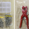 Metal Snap Fastener Kit with Hand Press Pliers & Storage Box