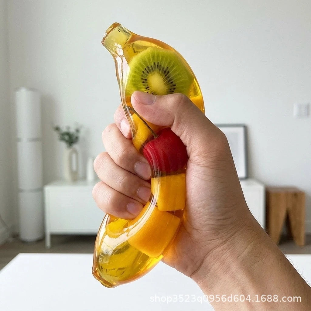 Jumbo Banana Gel Squishy Stress Relief Toy