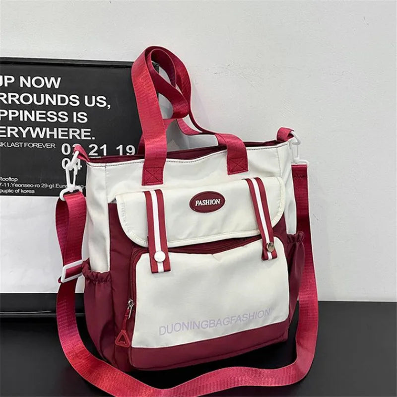 Everyday Nylon Tote Bag with Crossbody Strap