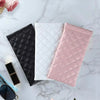 Soft PU Leather Squeeze Glasses Case with Multi-Functional Storage Pocket