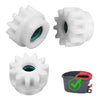 White plastic gear replacement kit for spin mop buckets, including a disc and a head.