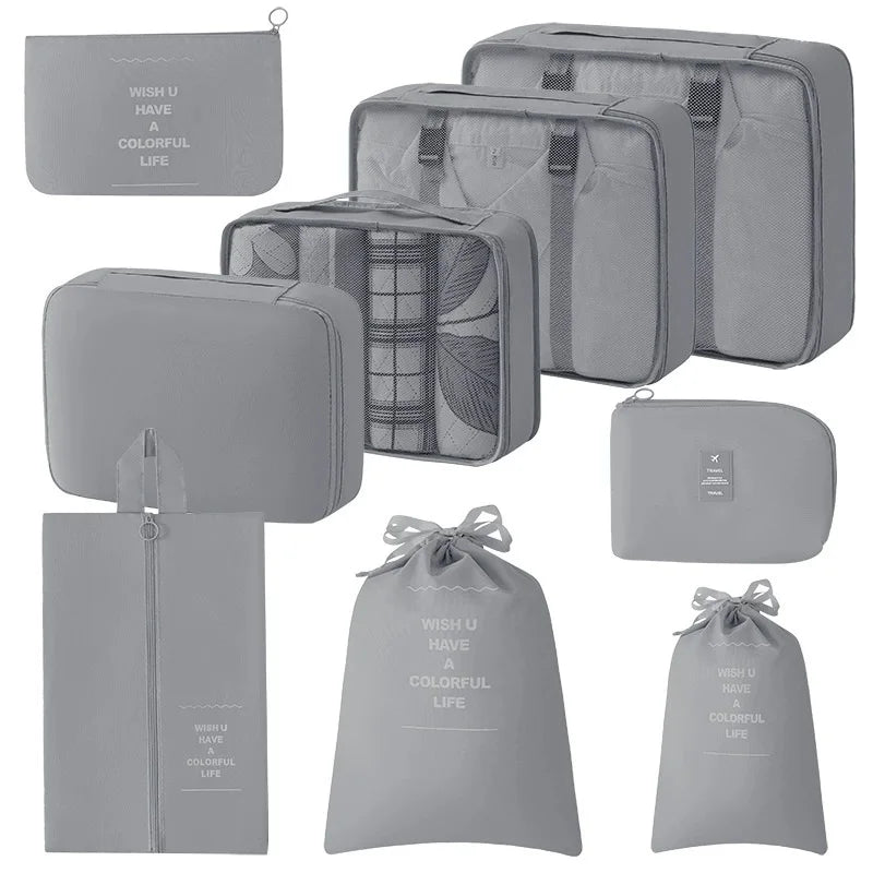 Mesh Travel Organizer Set with Shoe Bag