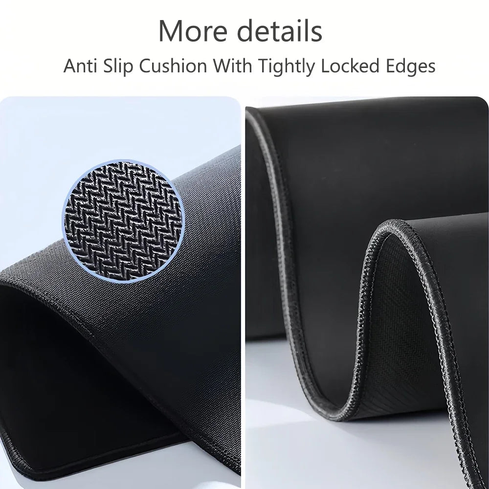 Black anti slip cushion with tightly locked edges for a mouse pad