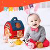 Interactive Plush Farm Barn with Stuffed Animals for Toddlers