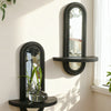 Arched Wall Shelf with Mirror — Modern Geometric Design