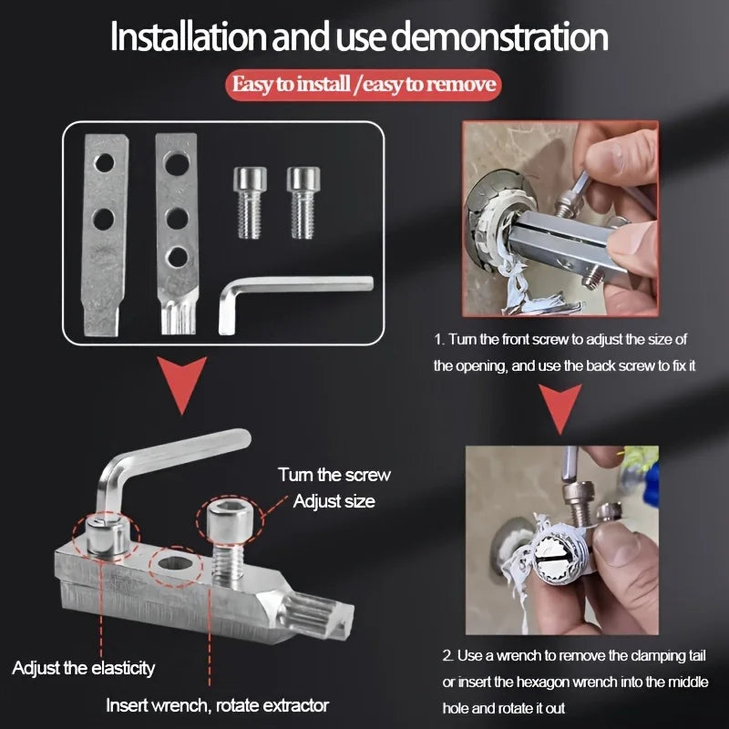 Broken Pipe and Faucet Extractor Tool Set