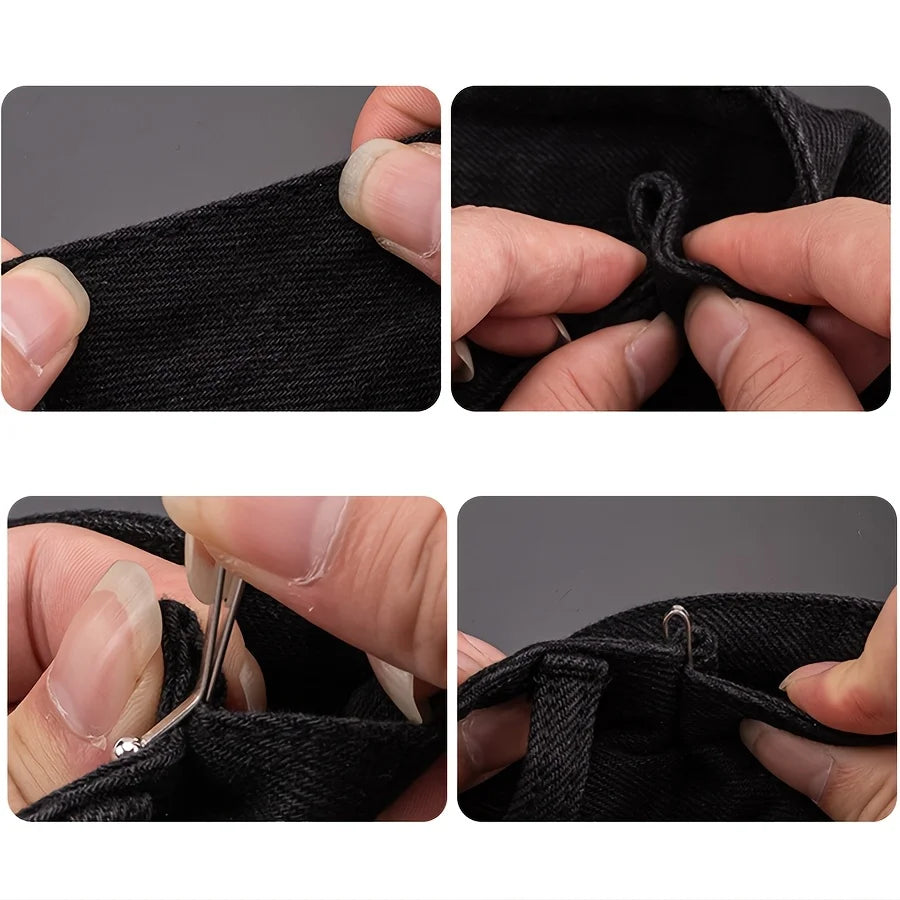Invisible Waist Metal Clip Set - Adjustable U-Shaped Pant and Shirt Fasteners