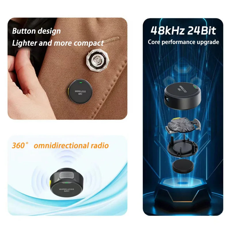 Wireless Lavalier Microphone for Smartphone Recording