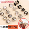 Pearl Rhinestone Brooch Pins with Secure Clasp (Set of 10)