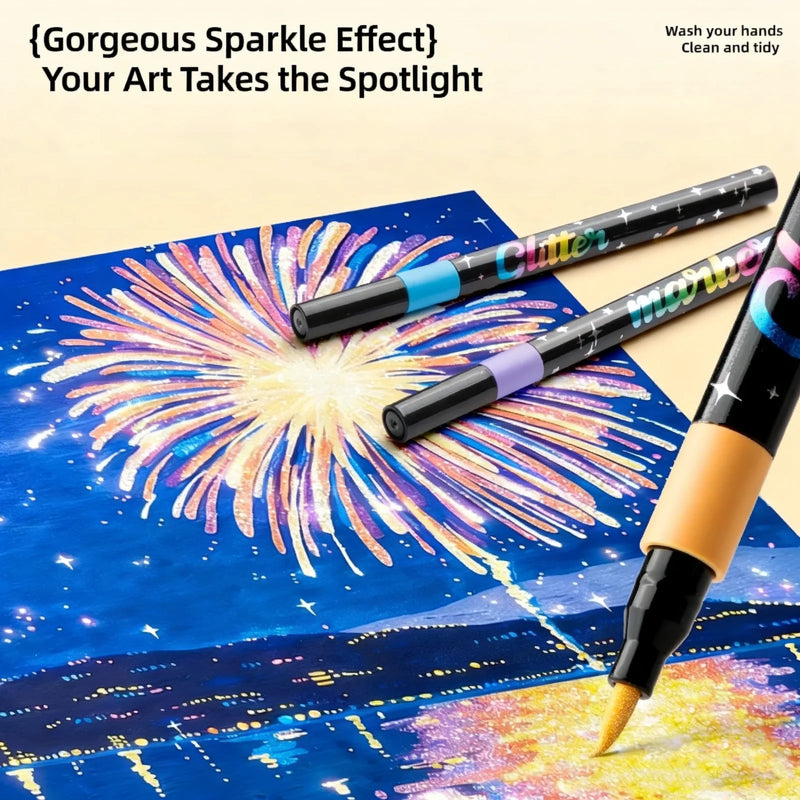Metallic Glitter Art Markers