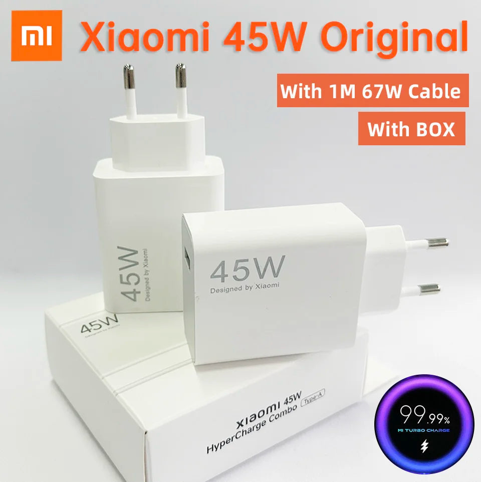 Xiaomi 45W Turbo Fast Charger with USB-C Cable