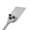 Silver SDS Plus floor scraper with a replacement blade set attached.