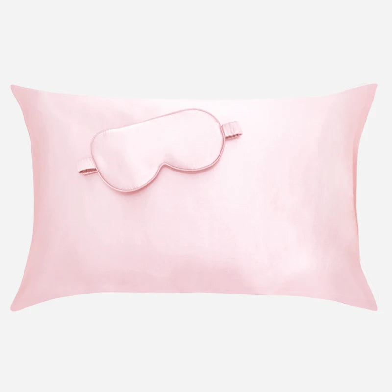 Funda de Almohada y Máscara para Dormir de Seda de Gusanos de Seda Mulberry al 100%