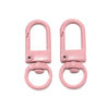 A pair of pink alloy lobster clasp hooks for DIY jewelry making