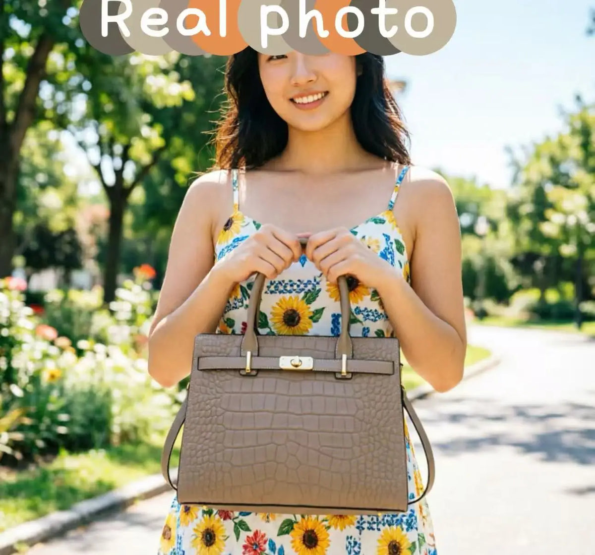 Elegant Genuine Leather Shoulder Bag for Women with Top Handle