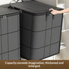 Foldable Large-Capacity Clothes Storage Bag with Handles and Double Zipper